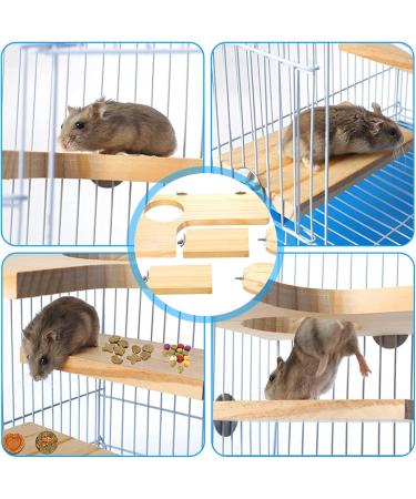 Shop Wangdu 5-Piece Hamster Accessories Set - Natural Wood Toys for Hamsters Guinea Pigs & Mice | DIY Cage Decor & Bird Seating Platform - Buy Online on SooperMarket.com