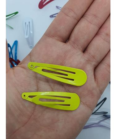 6 PCS Yellow Metal Snap Hair Clips 5CM Long - Hair Grips for Styling - Buy Online on SooperMarket.com