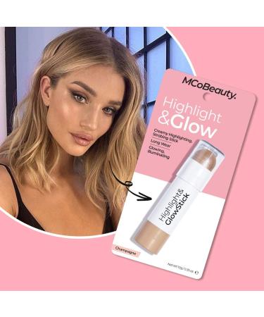 MCoBeauty Highlight and Glow Stick - Luminous Cream Balm Highlighter Stick - Champagne - 0.35 Oz - Buy Online on SooperMarket.com
