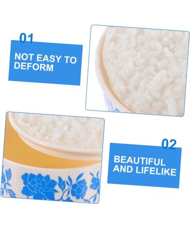 TOYANDONA Simulated Rice Toy Models Food Simulation Cooked Rice Fake Steamed Rice Model Plastic Decor Artificial Rice Decorative Steamed Rice Photo Prop Pvc Ornaments Big Bowl 12.50X12.50X8.50CM 1 - Buy Online on SooperMarket.com