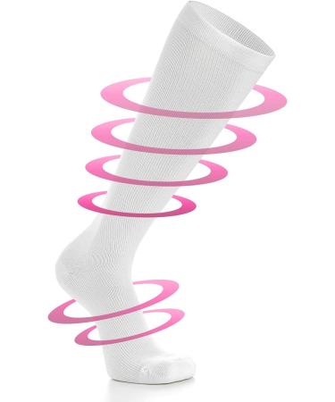 Buy Weekend Peninsula Compression Stockings | 5 Pairs Knee Socks for Men & Women - Sports Travel Medical Relief (L-XL) - Black & White - Buy Online on SooperMarket.com