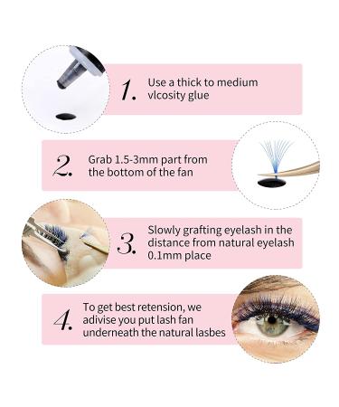 10D D Curl Color Lash Extensions 1000pc Mix 13mm - Handmade Premade Fans for Stunning Eyes - Buy Online on SooperMarket.com