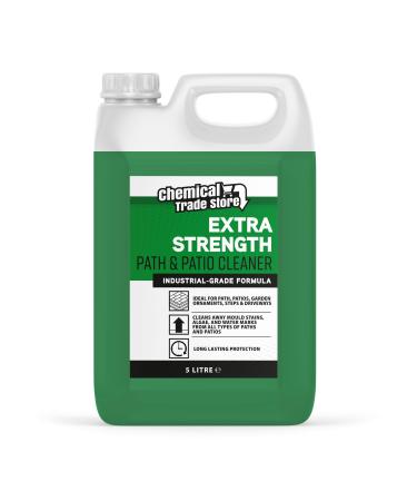 Chemical Trade Store - Path & Patio Cleaner - Mould Mildew Lichen Algae Stain Remover | Concentrate Outdoor Cleaning Treatment | Decking Driveways Rooftops - 5 Litre