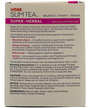 Hobe Labs Ultra Slim Tea Super Herbal - 24 Tea Bags - Buy Online on SooperMarket.com