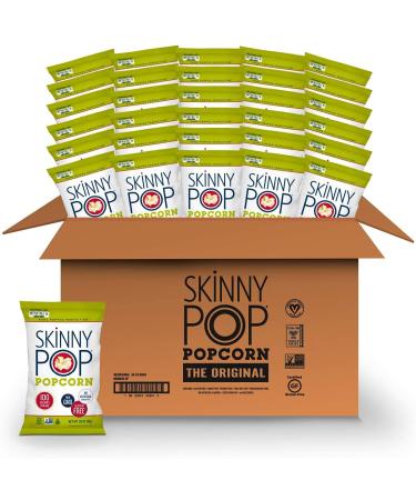 SkinnyPop Original Popcorn, Individual Snack Size Bags, Skinny Pop, Healthy Popcorn Snacks, Gluten Free, 0.65 Ounce (Pack of 30) Original 0.65 Ounce (Pack of 30)