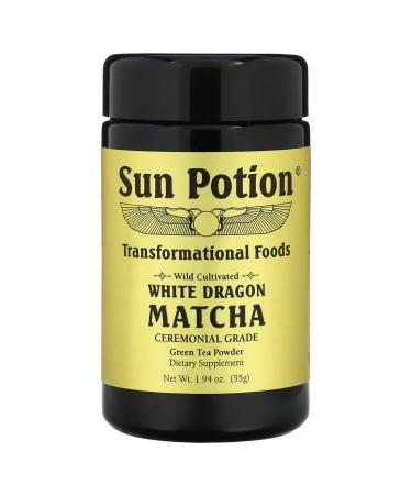 Sun Potion Wild Cultivated White Dragon Matcha Ceremonial Grade Green Tea Powder 1.94 oz (55 g)