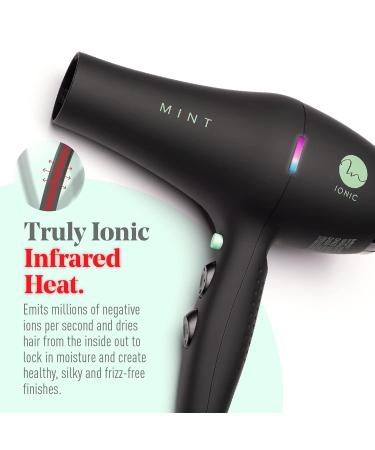 Professional Series Blackbird Infrared Ionic Hair Dryer | MINT 1875W Lightweight & Quiet Blow Dryer with Diffuser | Ceramic Tourmaline Salon-Grade Performance - Buy Online on SooperMarket.com