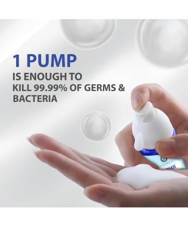 MEINTU Human Colloidal Silver Foaming Hand Soap - 75 PPM - Eliminates 99.99% of Germs Unscented Sulfate-Free 2.7oz Pump Bottle for All Skin Types - International Shipping Available - Buy Online on SooperMarket.com