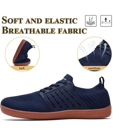 Shop Ashion Unisex Barefoot Shoes - Wide Fit Trail & Running Shoes for Men & Women | EU Size 39 - B Blue & Brown - Buy Online on SooperMarket.com