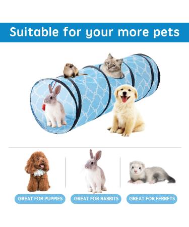 WH Cat Tunnels for Indoor Cats - Collapsible Tube Toy & Interactive Play Tent in Blue - Buy Online on SooperMarket.com