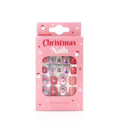 Christmas Children's Press-On Nails - Kids - 24 press-on - Festive Nails