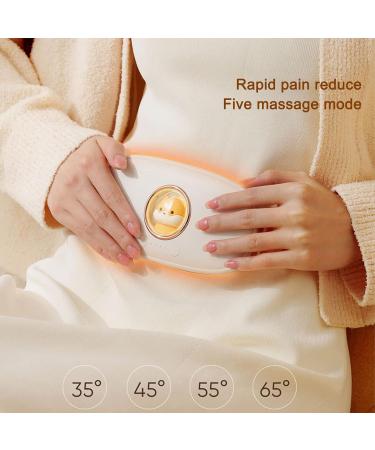 Heated Uterus Belt for Menstruation | 4-Level High Frequency Vibration Waist Belt for Women - Comfort & Relief (White) - Buy Online on SooperMarket.com