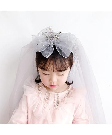 Amosfun Children's White Wedding Veil - Short Bride Veil Hair Accessories for Girls Perfect for Costumes & Photo Props - Buy Online on SooperMarket.com