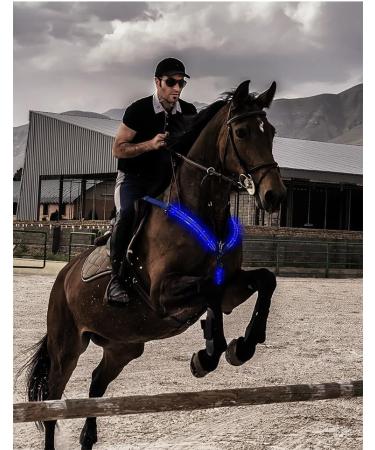 FM2018XSL Horse Harness LED Breastplate - Luminous Reflective Belt for Equestrian Safety | Outdoor Horse Riding Gear - Bright Yellow - Buy Online on SooperMarket.com
