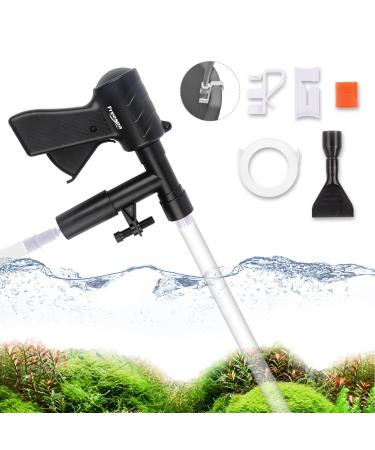 FREESEA Fish Tank Gravel Cleaner: Aquarium Siphon Vacuum Gravel Cleaner with Algae Scraper Water Flow Controller 5 in 1 Quick Water Changer for Fish Tank Gravel Sand Cleaning