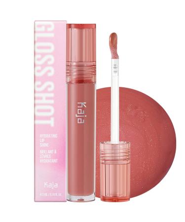 Kaja Lip Gloss - Gloss Shot | with Jojoba Oil  Tinted Shimmer  Hydrating  Non-sticky  Juicy  Plumper Lips  04 Pink Drink  0.14 Fl Oz