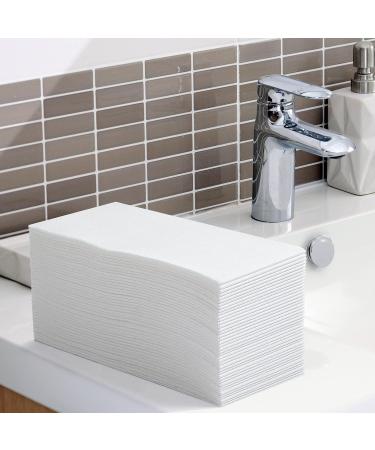 LEKOCH 100 PCS Premium Disposable Napkins - White Air Laid Cloth-Like Napkins for Weddings | 43x30 cm | Bulk 200 PCS - Buy Online on SooperMarket.com