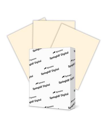 Springhill 8.5  x 11  Ivory Colored Cardstock Paper  67lb Vellum Bristol  147gsm  250 Sheets (1 Ream)   Premium Lightweight Cardstock  Vellum Printer Paper with Textured Finish   056000R Ivory 1 Ream | 250 Sheets Letter ...