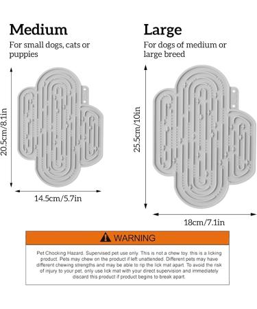 Ohmo Slip Mat for Dogs & Cats - Leak-Proof Puppy Mat 2-Piece Cactus Design Food-Grade Silicone for Pet Anxiety Relief - Light Green & Ash - Buy Online on SooperMarket.com