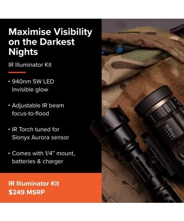 SiOnyx Aurora Pro Uncharted Kit | Full-Color Digital Night Vision Camera with IR Illuminator | Infrared Monocular Spotting Scope & Hard Case | Ram Mounts Included - Buy Online on SooperMarket.com