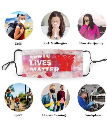 Face Masks Adjustable LGBTQ Lives Matter Mouth Protector for College Freshman Gift Small Black - Buy Online on SooperMarket.com