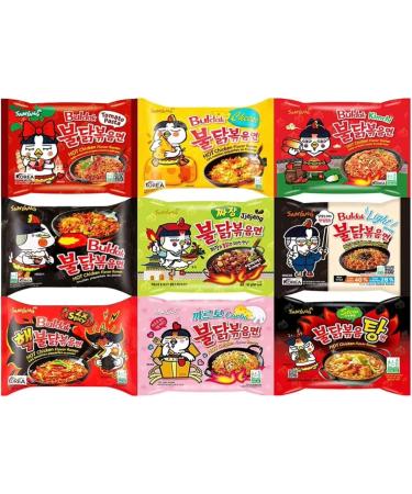 SPICEHUB Samyang Korean Assorted Top Spicy Ramen Instant Noodles Challenge (Pack of 10) ATLEAST 7 Random Flavours. selected by SPICEHUB - Buy Online on SooperMarket.com