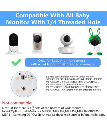 Flexible Clip Mount for Owlet, Motorola Baby Monitors - No Tools Needed - White - Buy Online on SooperMarket.com