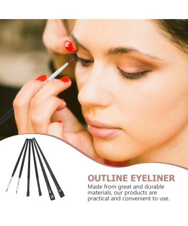 Beaupretty 6pcs Travel Eyeliner Makeup Brush Set - Dual Purpose Thin Eye Liner & Cream Brushes for Perfect Makeup - Artificial Fiber - Buy Online on SooperMarket.com