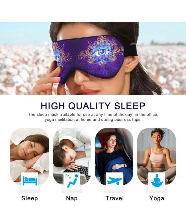 Haskirky Light Blocking Eye Mask - Adjustable Adult Travel Mask for Business Trips, Yoga, Meditation - Comfortable for Deep Sleep and Office Use - Buy Online on SooperMarket.com