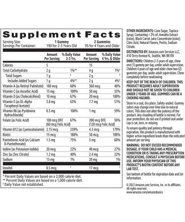 Solimo Kids' Multivitamin Gummies - 190 Count | Amazon Brand - Buy Online on SooperMarket.com