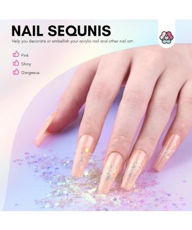 Saviland 5PCS Acrylic Nail Brushes Set - Sizes 8/10/12/16/18 for Acrylic Application Sparkling Rainbow Powder Brush & Holder - Perfect for Nail Extensions & 3D Carving - Buy Online on SooperMarket.com
