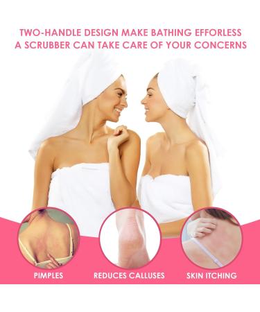Sibba 2 Pairs Exfoliating Gloves for Body Scrubbing and Tan Removal - Red Exfoliating Mitt for Shower Bath - Effective for Dead Skin and Keratosis Pilaris - Buy Online on SooperMarket.com