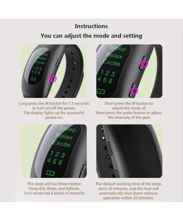 Sleep Aid Wristband Watch Device Microcurrent Holding Sleep Aid Instrument Sleep Aid Device Anxiety Insomnia Relief Items for Improve Sleep Fast Asleep Pink - Buy Online on SooperMarket.com