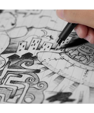 YISAN Black Drawing Pens Set - 12 Art Fineliner Ink Micro-Pens for Sketching & Technical Drawing - Buy Online on SooperMarket.com
