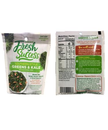 Concord Foods Southern Style Greens & Kale Seasoning Mix (4 Pack, 1 oz) - Flavorful Blend for Greens and Kale - Buy Online on SooperMarket.com