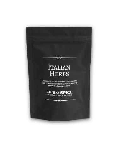 Life of Spice Italian Herbs | Great Italian Herb Blend | (20g) with Recipe Card | Oregano Thyme Rosemary & Basil | Ratatouille/Roasted Veg | Trattoria style Pizza & Pasta | All Natural/Gluten Free
