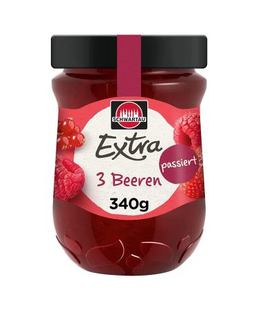 Schwartau Extra 3 Berries jam without pieces & without seeds 340g