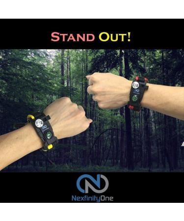 Survival Paracord Bracelet Set of 2 Blue- Tactical Emergency Gear Kit with SOS LED Light, Multitools, Fire Starter, Compass, and Whistle - Buy Online on SooperMarket.com