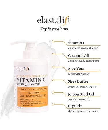 Elastalift Vitamin C Brightening Cream - 15 Oz Moisturizing Face & Body Lotion for Radiant Skin - Buy Online on SooperMarket.com