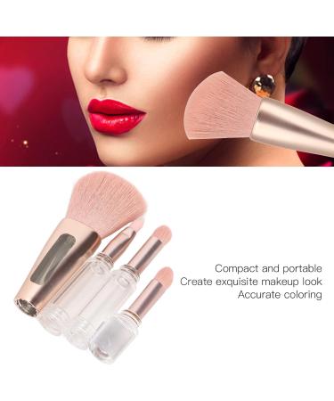 4 in 1 Makeup Brush Transparent Handle Portable Soft Hair Professional Eyeshadow Blush Uniform Coloring for Daily Use for Dating Party - Buy Online on SooperMarket.com