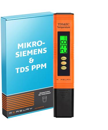 Measury microsiemens measuring device and ppm measuring device water water tester drinking water TDS measuring device for drinking water EC measuring device conductor meter aquarium - conductivity measuring device Water tester
