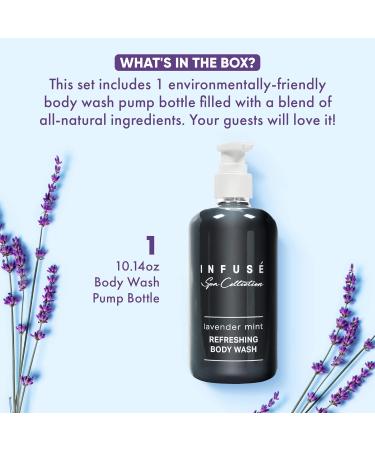 Terra Pure Infuse Lavender Mint Body Wash | Spa Collection Hotel Amenities | 10.14 oz Pump Bottle - Luxurious Single Bottle - Buy Online on SooperMarket.com