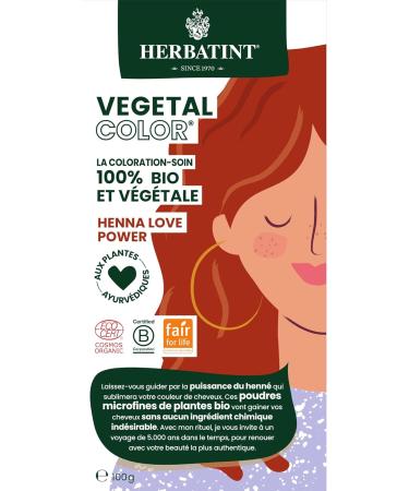 Herbatint Vegetal Color - 100% Natural & Organic Hair Dye | Pure Henna Love - 100g & 133g Packs | International Shipping - Buy Online on SooperMarket.com