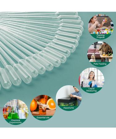 120PCS 1ML Disposable Plastic Transfer Pipettes - Clear Graduated Eye Dropper for Essential Oils, Science Lab, DIY Art - Moveland - Buy Online on SooperMarket.com