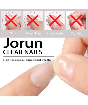 360PCS Short Almond Nail Tips - Matte No File Soft Gel Extensions | Full Cover Clear False Nails for Acrylic - 15 Sizes | 05-360pcs - Buy Online on SooperMarket.com
