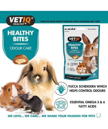 VETIQ Healthy Bites Small Animals Variety Pack 4x30g For Hamster Guinea Pig & Rabbit Treats Odour control Nutrition booster immune system care calming remedy dental care with no preservatives 30 g (Pack of 4) Variety Pack 4x30g - Buy Online on SooperMarket.com
