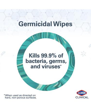 Clorox Clinical Germicidal Wipes - Hospital Disinfectant for Health Care | Industrial Cleaning | 150 Wipes (2 Pack) - Buy Online on SooperMarket.com