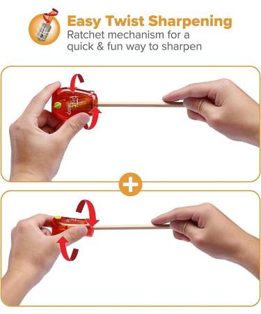 Bostitch Office Twist-N-Sharp Manual Pencil Sharpener Easy Open Tray Perfect for Kids Works with Colored Pencils & Makeup Pencils 3-Pack 3 Pack - Buy Online on SooperMarket.com