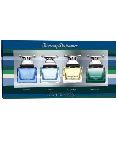 Tommy Bahama Maritime 4 PC Cologne Gift Set for Men Includes Travel Size Eau de Toilette Sprays Mini Sample Fragrance Christmas Gift Stocking Stuffer for Him 0.5 Fl Oz