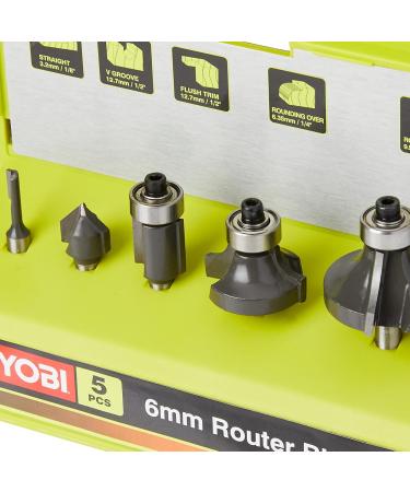 RYOBI RAKRBS5 Router Cutters 5 Piece 6 mm - Buy Online on SooperMarket.com